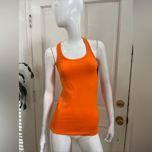 YOGASMOGA NWT! Bright Orange AURUM Racerback Tank Top Sz 4